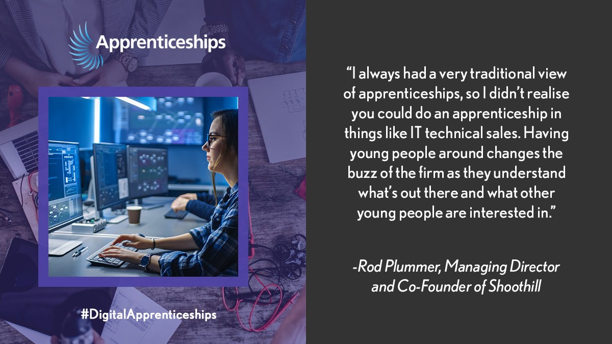 Apprenticeships's tweet photo. There are over 26 different types of digital apprenticeships available, ensuring your workforce is upskilled with the right skills for your business to thrive. 

Find out more: https://t.co/QKvduA07b7 

#AppsGrowth https://t.co/fkIpc1zZVp