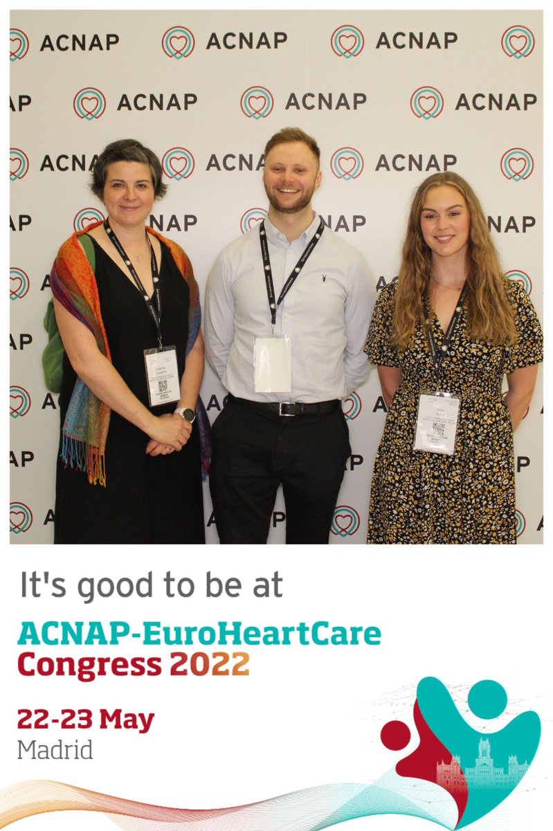 BridieKemp's tweet photo. Having a fab time in Madrid at #EUROHEARTCARE2022, so great to represent some of the PhD work going on in @QUBSONM related to heart health! @gemsinbangor @McMahon_JA1 @DonnaFitzQUB @HillLoreena https://t.co/Nw4Yam0gCD