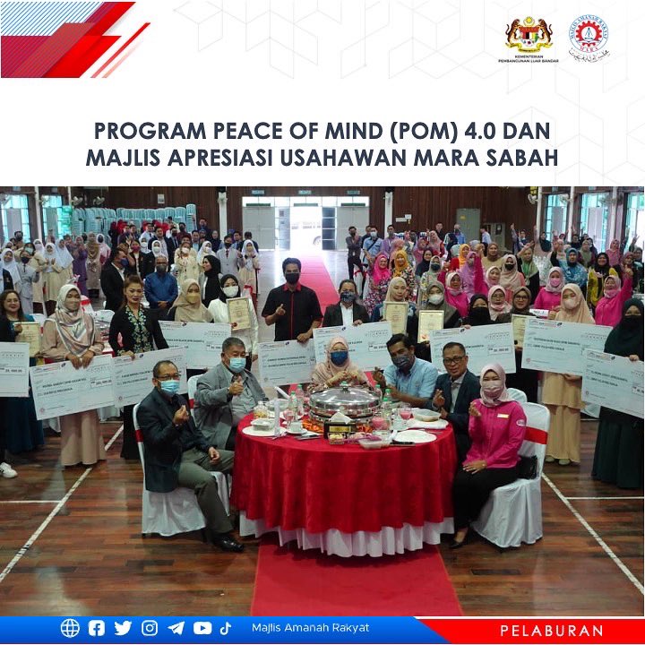 maragov's tweet photo. YB Datuk Seri Panglima Hajah Azizah binti Datuk Seri Panglima Haji Mohd Dun telah menyempurnakan Pelancaran Program Peace of Mind 4.0 dan Majlis Apresiasi Usahawan MARA Sabah pada pagi ini di MRSM Tun Mohammad Fuad Stephens (TMFS), Sandakan, Sabah.
#mara #amanahrakyat #POM4.0 https://t.co/XxSsIt1NKz