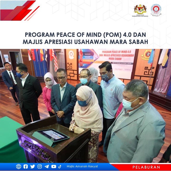 maragov's tweet photo. YB Datuk Seri Panglima Hajah Azizah binti Datuk Seri Panglima Haji Mohd Dun telah menyempurnakan Pelancaran Program Peace of Mind 4.0 dan Majlis Apresiasi Usahawan MARA Sabah pada pagi ini di MRSM Tun Mohammad Fuad Stephens (TMFS), Sandakan, Sabah.
#mara #amanahrakyat #POM4.0 https://t.co/XxSsIt1NKz