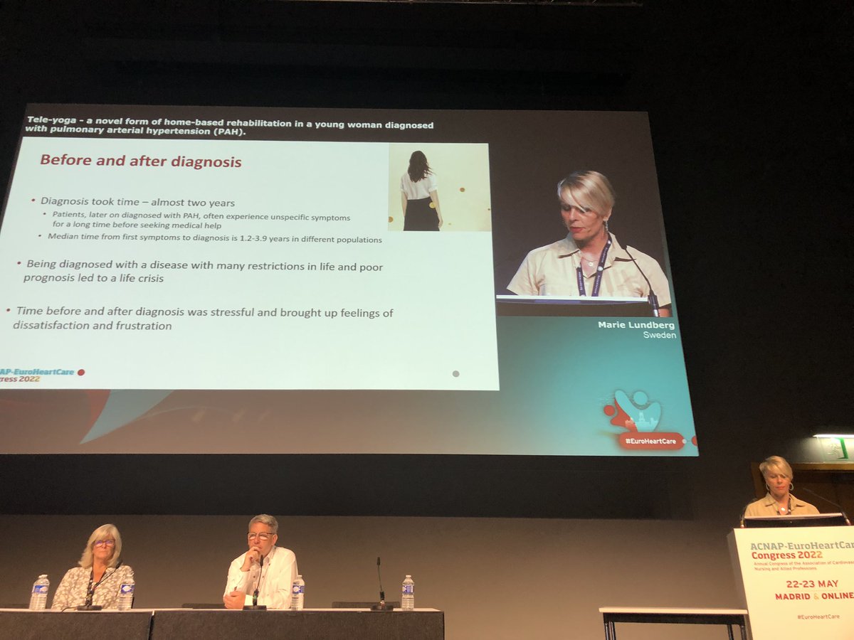 ACNAPPresident (@acnappresident) on Twitter photo Great clinical cases presented during #EuroHeartCare
Marie Lundberg presented a patient with PAH performing #teleyoga for 1 year. 🧘♀️
Follow their study here: <a href="/teleyogastudy/">Teleyoga</a>
<a href="/escardio/">European Society of Cardiology</a> <a href="/EditorEJCN/">European Journal of Cardiovascular Nursing</a> <a href="/cvnurselin/">Lynne Hinterbuchner</a> @espelungue Great clinical cases presented during #EuroHeartCare
Marie Lundberg presented a patient with PAH performing #teleyoga for 1 year. 🧘♀️
Follow their study here: <a href="/teleyogastudy/">Teleyoga</a>
<a href="/escardio/">European Society of Cardiology</a> <a href="/EditorEJCN/">European Journal of Cardiovascular Nursing</a> <a href="/cvnurselin/">Lynne Hinterbuchner</a> @espelungue