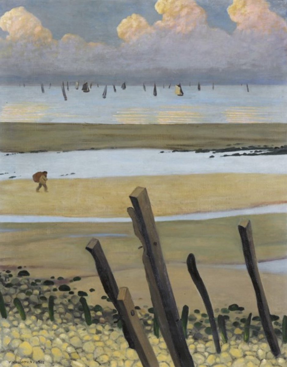 ahistoryinart's tweet photo. Vallotton painted this work in 1922 near Honfleur in Normandy where he regularly spent the summer. In the last period of his creative life (he died in 1925) he dispensed with the depiction on individual detail in his landscapes; concentrating on rhythm, colour and form. https://t.co/c4wA0x7dy1