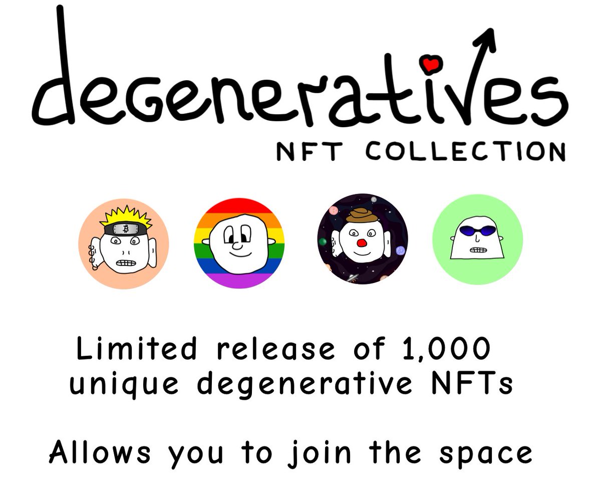 degespace's tweet image. Introducing the heart of the space:
degeneratives #NFTCollection 

Limited release of 1,000 unique degenerative #NFT which allows you to join the space. #Whitelist news soon.

Visit degenerative.space for more info about amazing powers of the space!