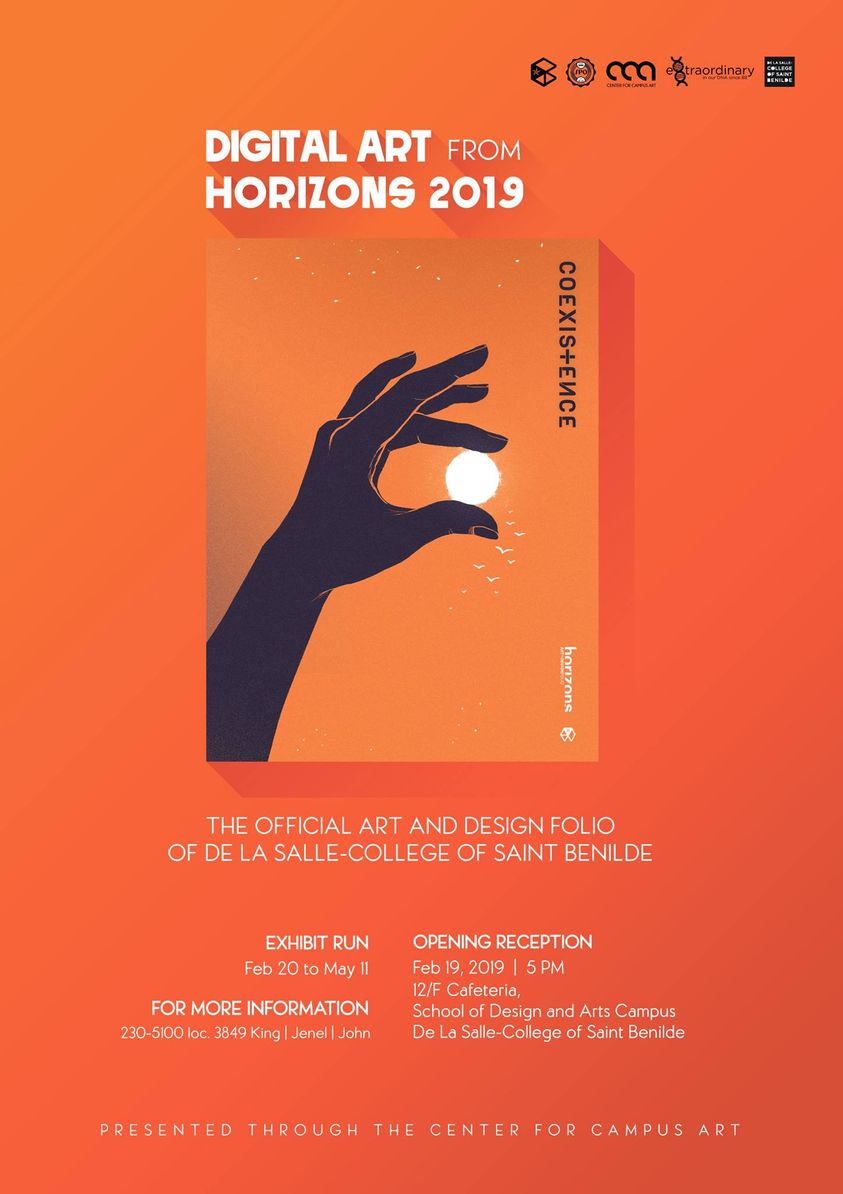 csbcampusart's tweet photo. CCA Memories / Horizons: Coexistence

'Coexistence' Horizons is the annual design and art folio of the Benildean Press Corps (BPC) of the De La Salle-College of Saint Benilde. in collaboration with the Center for Campus Art, officially launched its exhibit in February, 2019 https://t.co/R4Auycrdgz