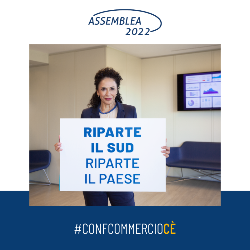 Confcommercio's tweet photo. #assemblea2022 Spendere bene le risorse del #Pnrr è essenziale per il rilancio del Sud e la crescita dell’intera economia #riparteilsud  #confcommerciocè @MISE_GOV @Palazzo_Chigi @SudECoesione