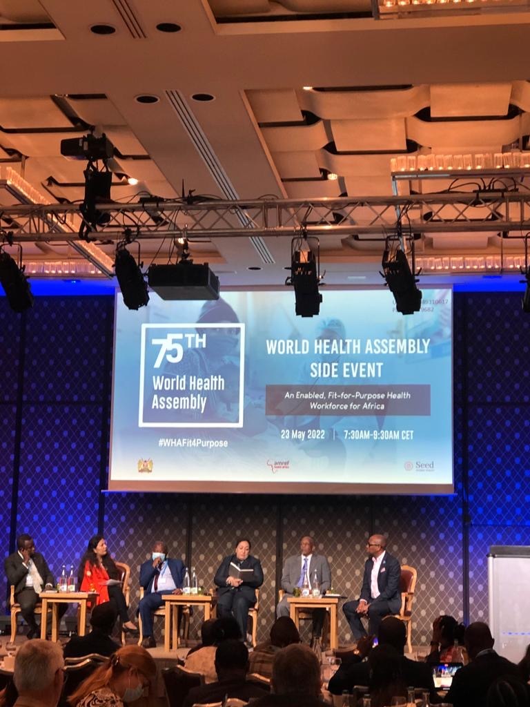 CCan_org's tweet photo. The #heath workforce is at the heart of a health system, and critical to its quality and resilience. 

Today we're attending the #WHA75 session: "An Enabled, Fit-for-Purpose Health Workforce for Africa" #WHAFit4Purpose to hear more about #capacitybuilding in Africa. 💪 https://t.co/b0kp3UNOFL