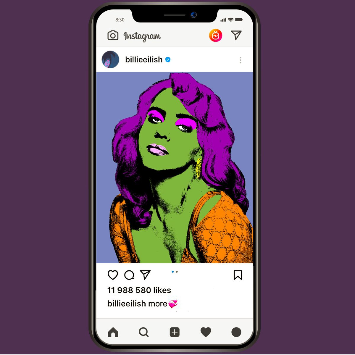 Per38694952's tweet photo. GM😘 
NEW DROP 🎉🦒 
#BillieEilish 1  ❤️+RT+follow 
Available on @opensea
0.005 ETH
#Warhol esque #Instagram
https://t.co/4jbe0odrBP
#nft #fairArtNFT #nftCOLLECTOR https://t.co/B7xfhTfJ4u