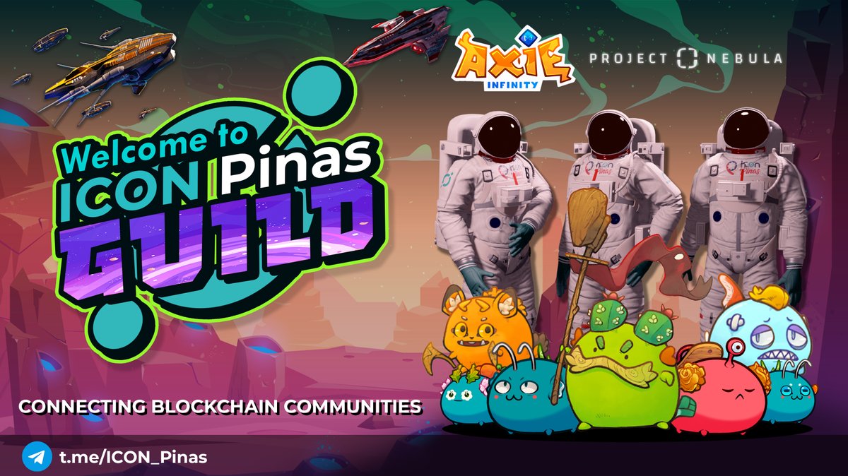 "It's more fun in the Philippines" 😎 so join the ICON Pinas Guild today and take your #NFT #blockchain gaming to the next level 🔥 <a href="/AxieInfinity/">Axie Infinity</a> <a href="/ProjectNebula_/">Project Nebula 🌌</a> 

More games coming soon, so stay tuned! 💪

#ItsMoreFunInThePhilippines #ICONProject 🚀 $ICX