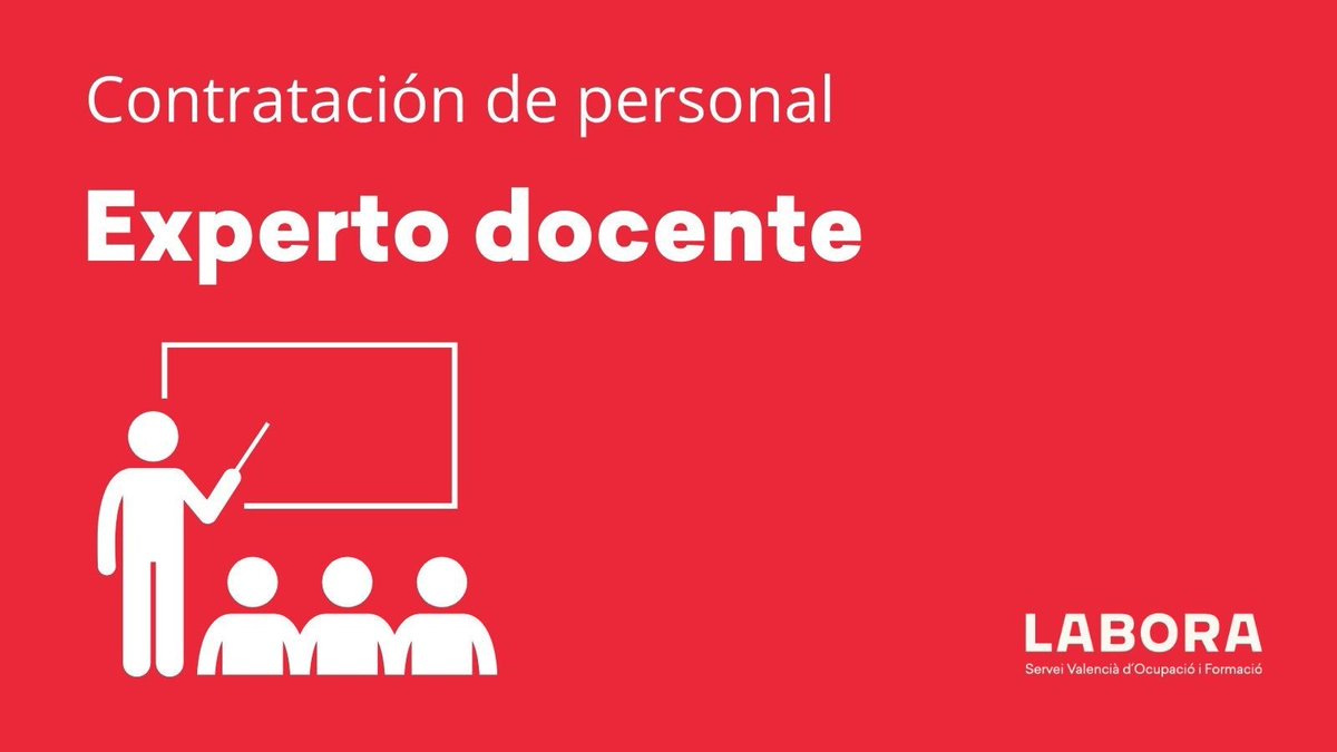 GVAlabora's tweet photo. #Bondia ☀️
📢Selecció de personal DOCENT👩🏻‍🏫🧑🏻‍🏫per a la impartició de #CertificatsdeProfessionalitat
✅Cures estètiques mans i peus🖐️🏻
✅Serveis auxiliars d'estètica💅🏻
✅Pintura decorativa en construcció
📆Fins 27 de maig
👉🏻Totes les #ofertes ➡️https://t.co/01VYSHvWSp
#SomLabora https://t.co/KDsPm9tBcm