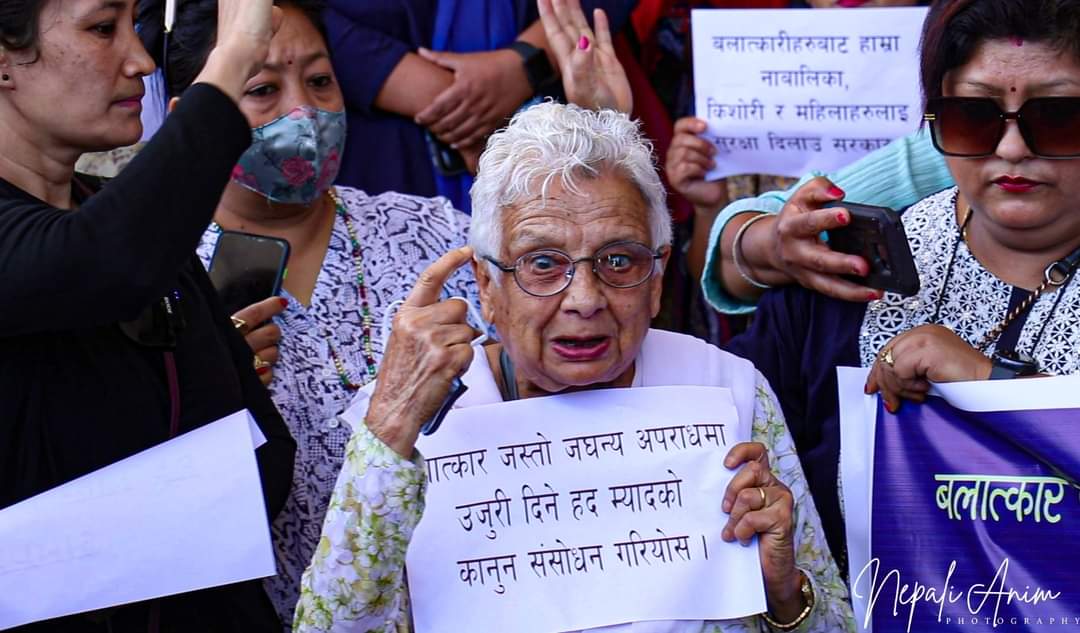People are protesting in front of National Women Commission regarding the recent burning issue of rape case. They have also submitted a memorandum (ज्ञापन पत्र) to make strict laws regarding rape.

Pic. Anim Nepali