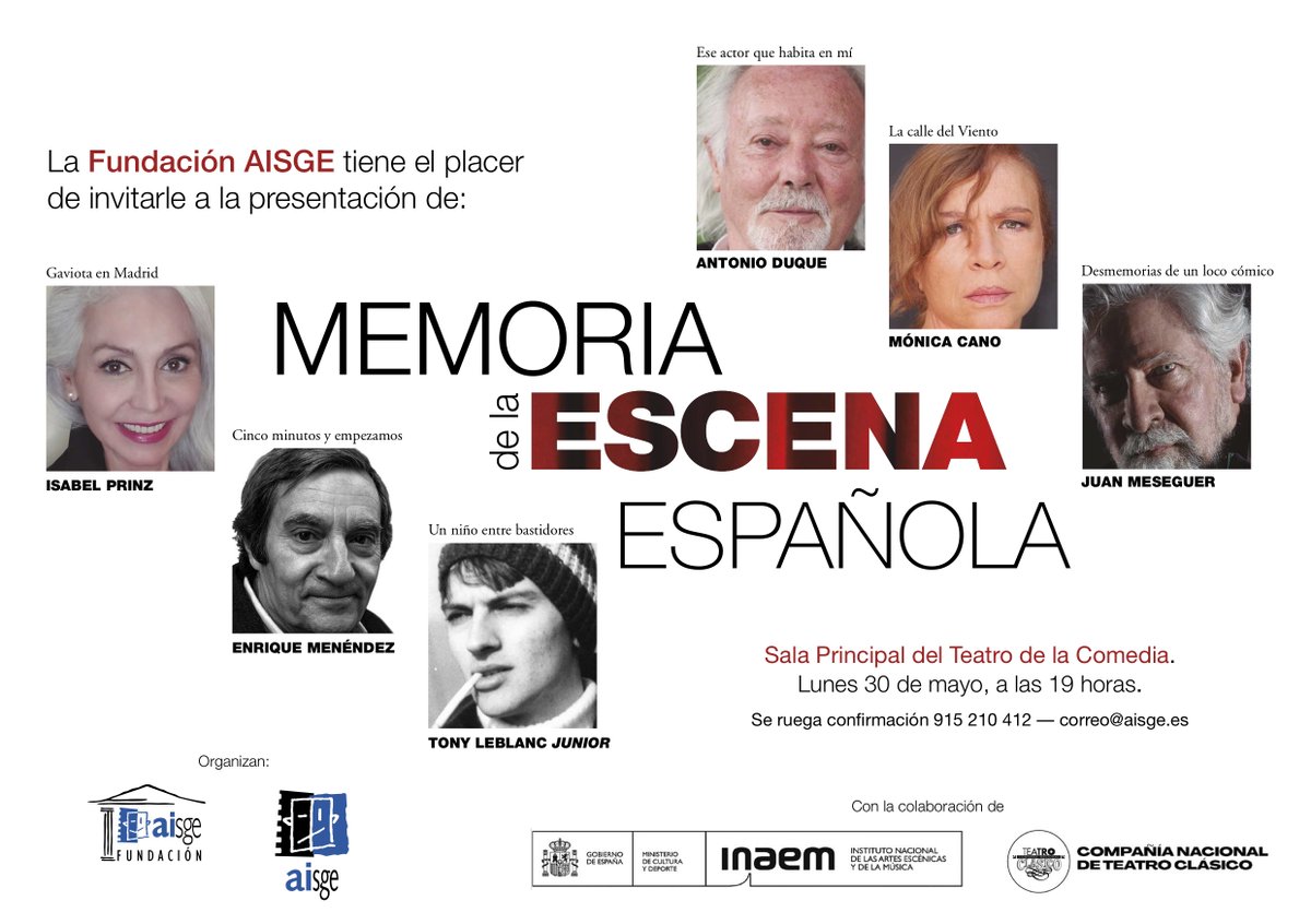 aisge's tweet photo. [🔴Convocatoria: lunes 30-M, 19.00h]

Este anuncio nos llena de orgullo. Dentro de una semana presentamos en el #TeatrodelaComedia de Madrid (📍Príncipe 14) seis nuevas autobiografías de nuestro #TallerDeLaMemoria. Y van ¡122!

¿Te apuntas? ¡Confírmanos!

https://t.co/17JmkL8yNK https://t.co/IPPjEiUqUa