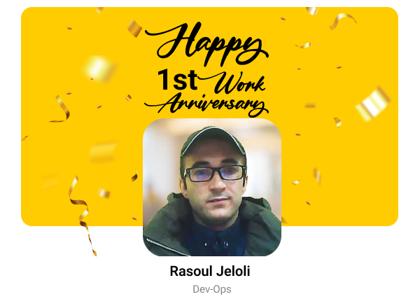 ai_bees's tweet photo. Happy work anniversary, Rasoul! 

We use this occasion to remind you that you have come a long way. 

You are an inspiration to our team.

#happyworkanniversary #AIbeesFamily #FirstWorkAnniversary https://t.co/fMTpBKZXeb