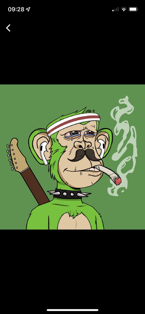 A month ago I won an NFT (not SAC) from <a href="/AlecoNFT/">Aleco.eth</a> I got liquidity from it and yesterday finally got this sad boy stoner. 😍 I have been struggling with mental health issues past months so it took me awhile to get the task done but i meant it when I said Im all for <a href="/TheStonerApes/">Stoner Ape Club</a>