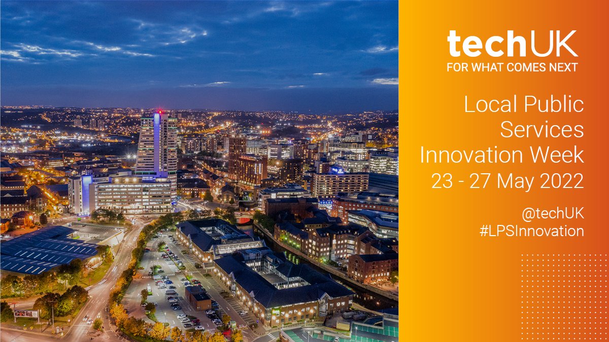 techUK's tweet photo. Welcome to techUK's #LPSInnovation week! Kicking off today until Friday 27 May, techUK will be exploring the emerging technologies &amp; conditions needed to transform the delivery and outcomes of local public services. Join the conversation #LPSInnovation https://t.co/fiSJnXozyr https://t.co/9CvoyXGOv8