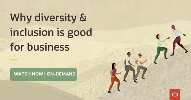 KerryNutley's tweet photo. Check this on demand webinar where @Oracle experts explore the D&amp;I business case with experts in the field. Register now: https://t.co/xjdUQQCqNF https://t.co/rl3HFqU1nG