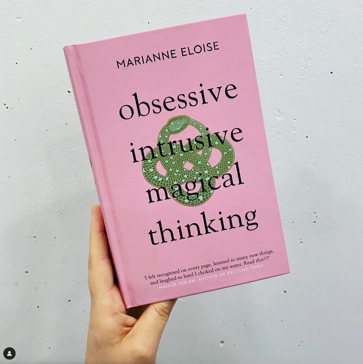 iconbooks's tweet photo. 'This is one of the few books I've ever read and seen myself in [...] I loved it so much I had to buy a physical copy to force on all my loved ones'

🐍Read @AFittingDistraction's ✨glowing✨ review of @marianne_eloise's #ObsessiveIntrusiveMagicalThinking: https://t.co/Tv3SKMl7Ll https://t.co/Qehn9gU7UL