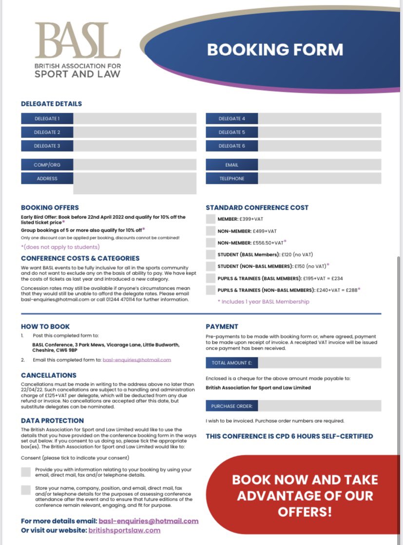 The Board is delighted to announce the speakers of the 28th annual conference. 

You can book a space on the conference by returning the booking form, which is available on the website, to BASL-enquiries@hotmail.com.