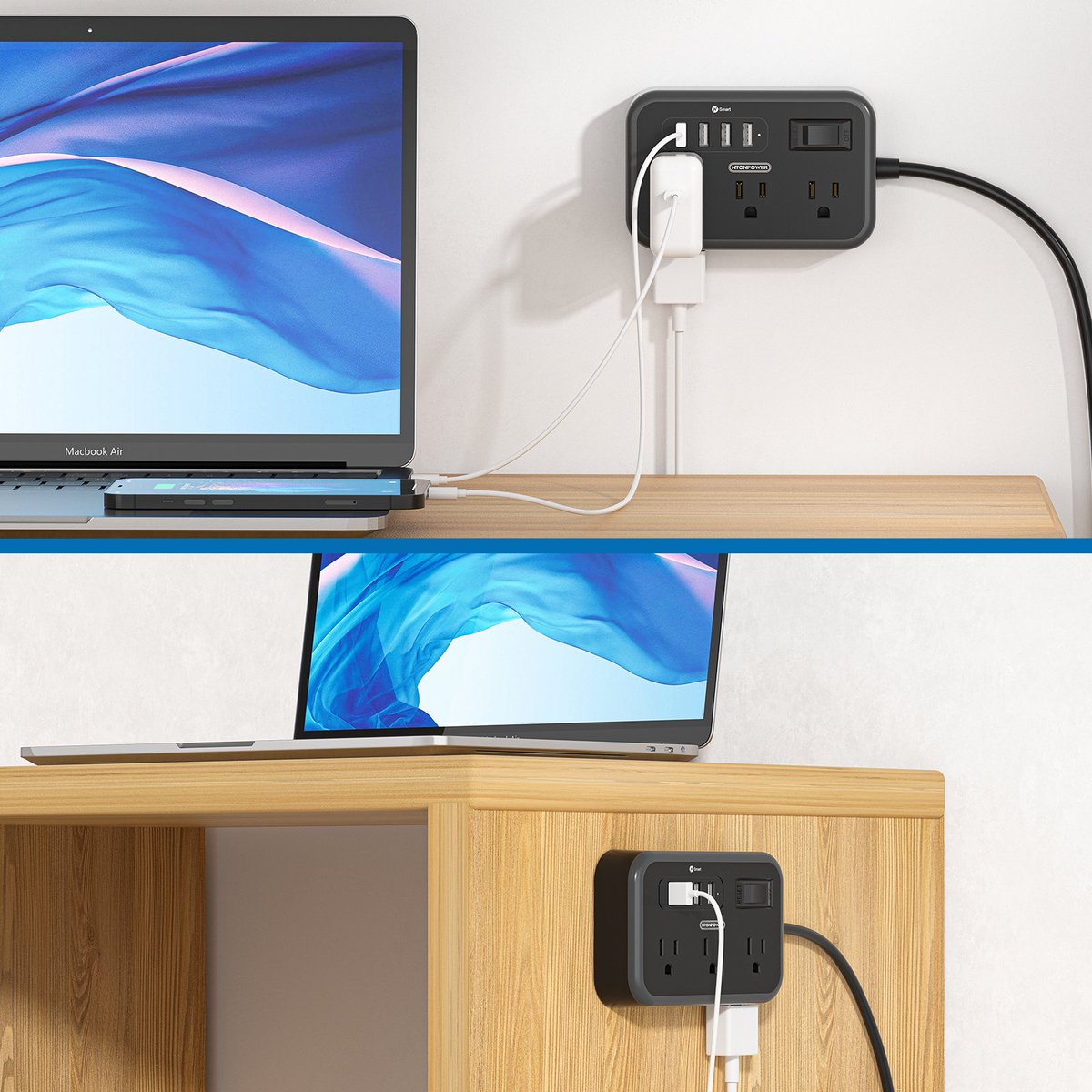 Mount wherever you want😉 Chronocharge with 2-sides design, power your essentials in the most productive way.
#ntonpower #deskdecor #coding #wfh #organizingideas #workspace #homeoffice    #workstations  #technology