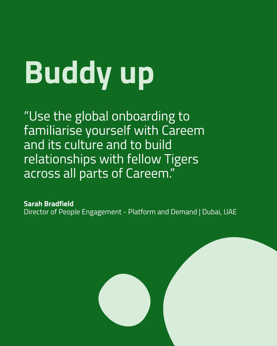careem's tweet photo. #TipsToThrive | This month, we're asking some of our colleagues who recently joined us for their tips on how to thrive during the first few months at a new job 💻 Here's one more tip from our Director of People Engagement 🚀 #Careem https://t.co/fpPNfvAI9E