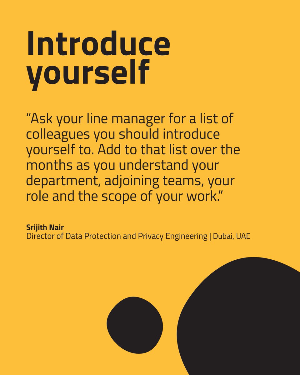 careem's tweet photo. #TipsToThrive | This month, we're asking some of our colleagues who recently joined us for their tips on how to thrive during the first few months at a new job 💻 Here's one more from our Director of Data Protection and Privacy Engineering 🚀 #Careem https://t.co/VXSjPI4JxP