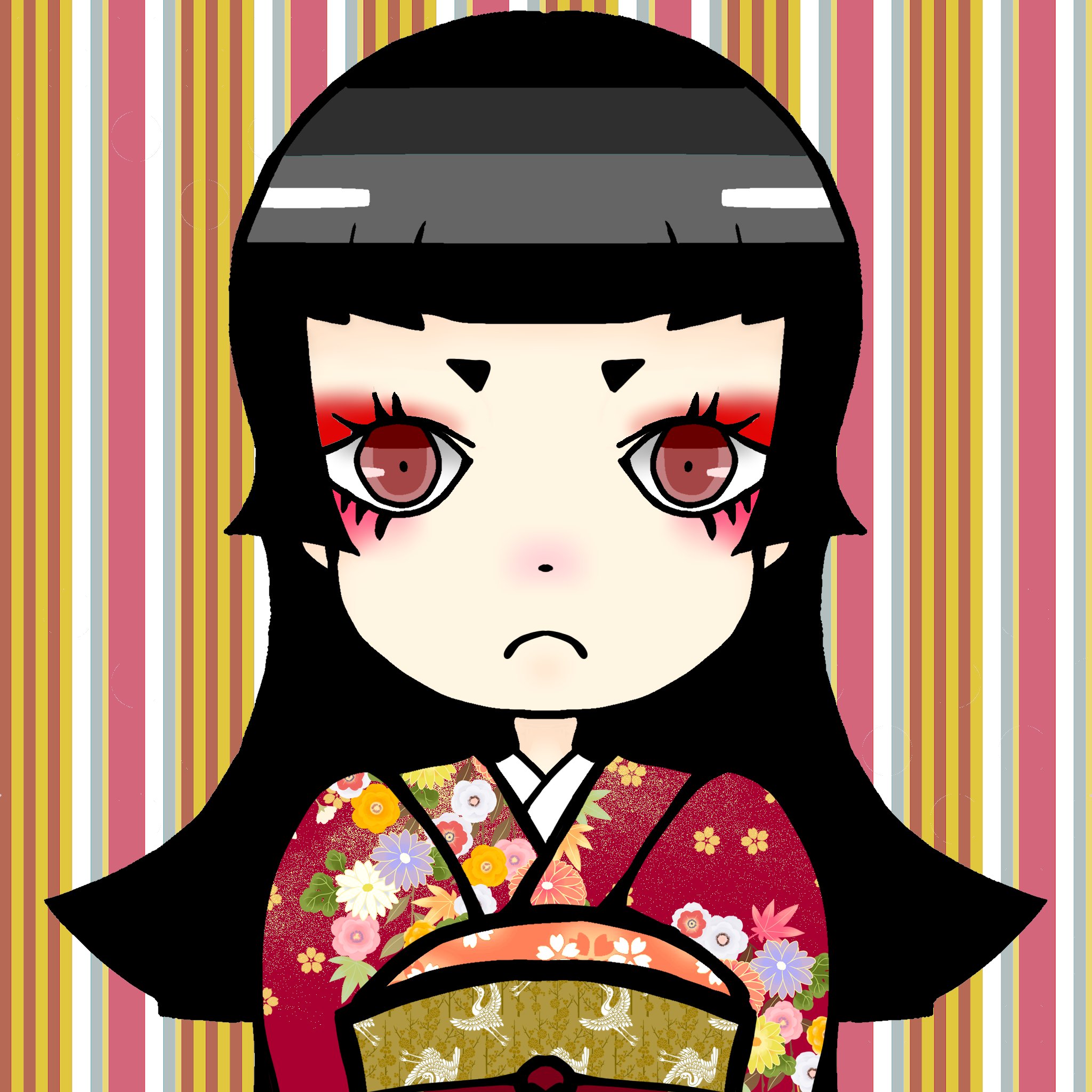 きき Nft 日本人形ちゃん Nftart Nftアート デジ絵 デジタルイラスト グランピーガールズ Grumpygirls T Co Qnwbkf7xgx Twitter