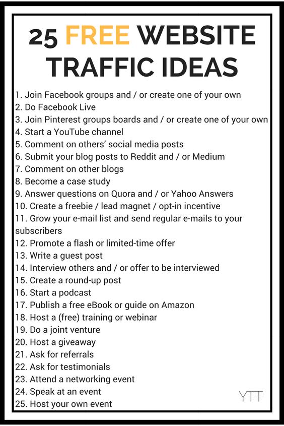 25 FREE WEBSITE TRAFFIC IDEAS
#Traffic #WebsiteTraffic  #AffiliateMarketing #Money #dollars #contentmarketing #seo