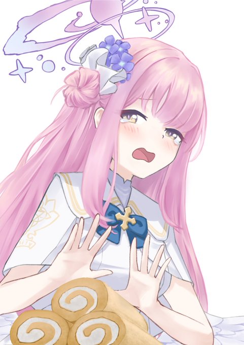 #ブルアカ 

☕️「ロールケーキはまだまだありますよ?☺️」 