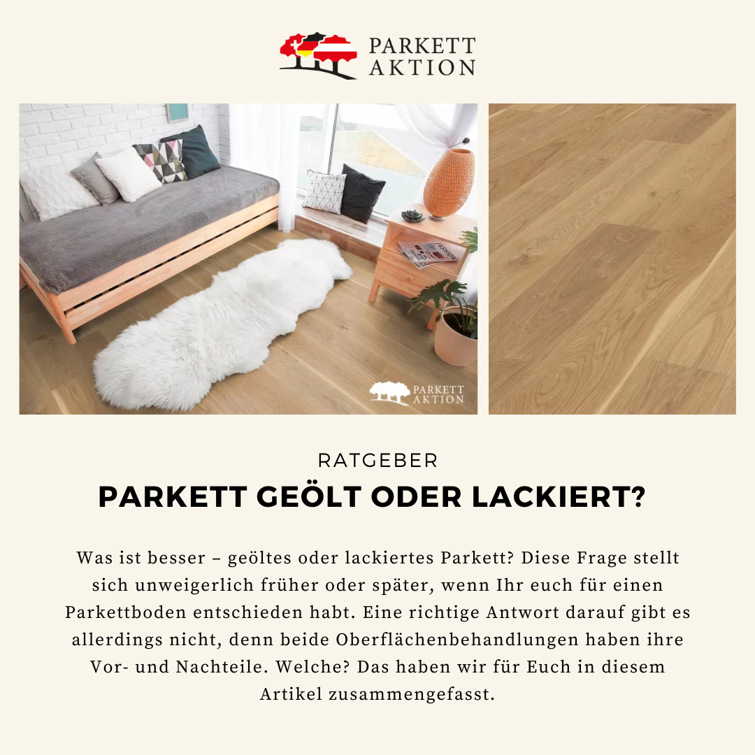 Kennt ihr unseren Parkett Ratgeber? Dort beantworten wir Eure Fragen rund um Parkett, Pflege, Auswahl und Verlegung. Wenn Eure Frage dort noch nicht beantwortet wurde, lasst uns gern einen Kommentar da oder schreibt uns eine DM, so können wir mit Eurer Hilfe immer besser werden.