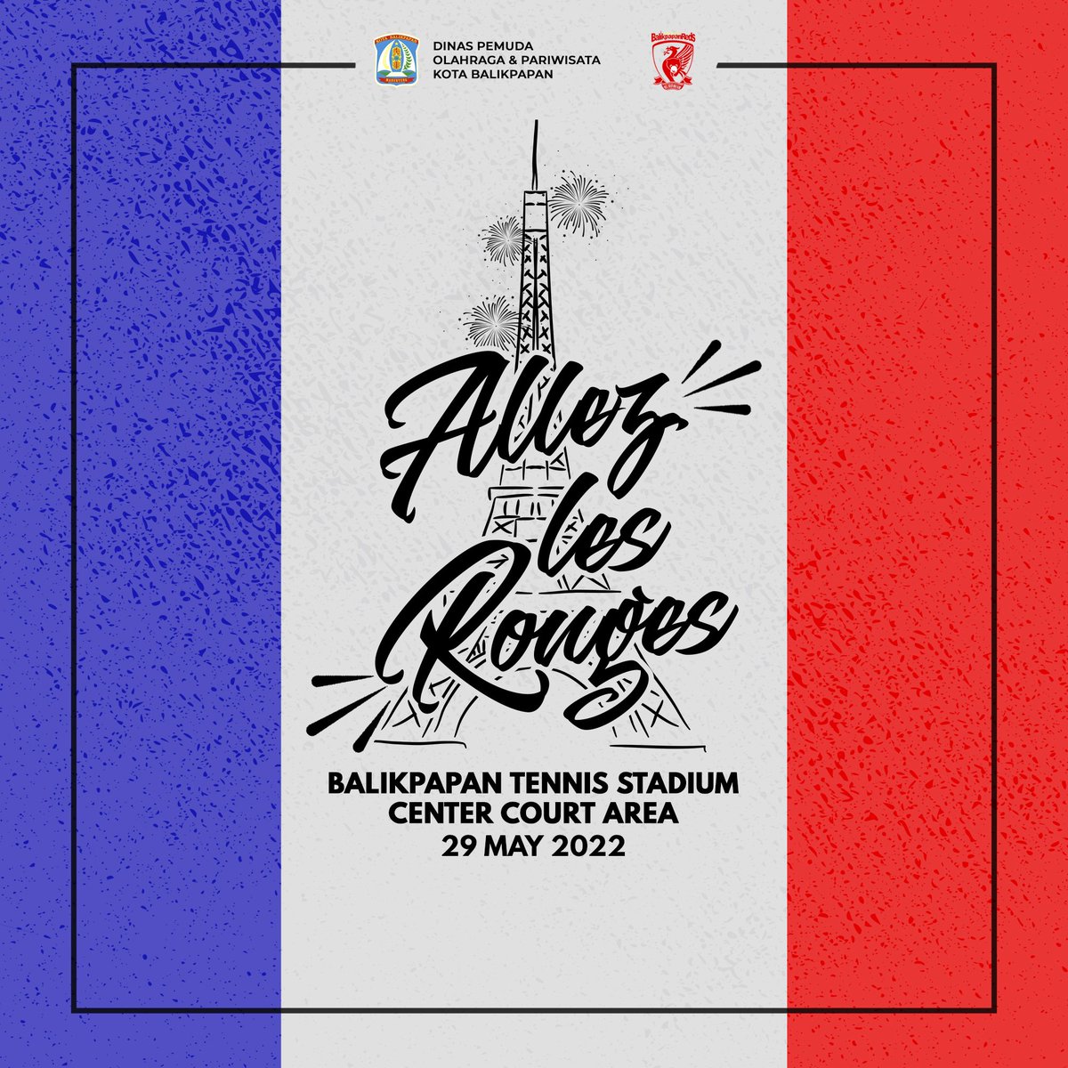 Be Ready for upcoming event, "ALLEZ LES ROUGES"

📍Balikpapan Tennis Stadium
Sunday, 29 May 2022

Tiket sudah bisa di beli melalui link yang tertera di bio <a href="/Bigredsbpn/">BIGREDS BALIKPAPAN</a>

So let's join now, because No Ticket On The Spot !

#BigredsBpn #BalikpapanTennisStadium #AllezLesRouges
