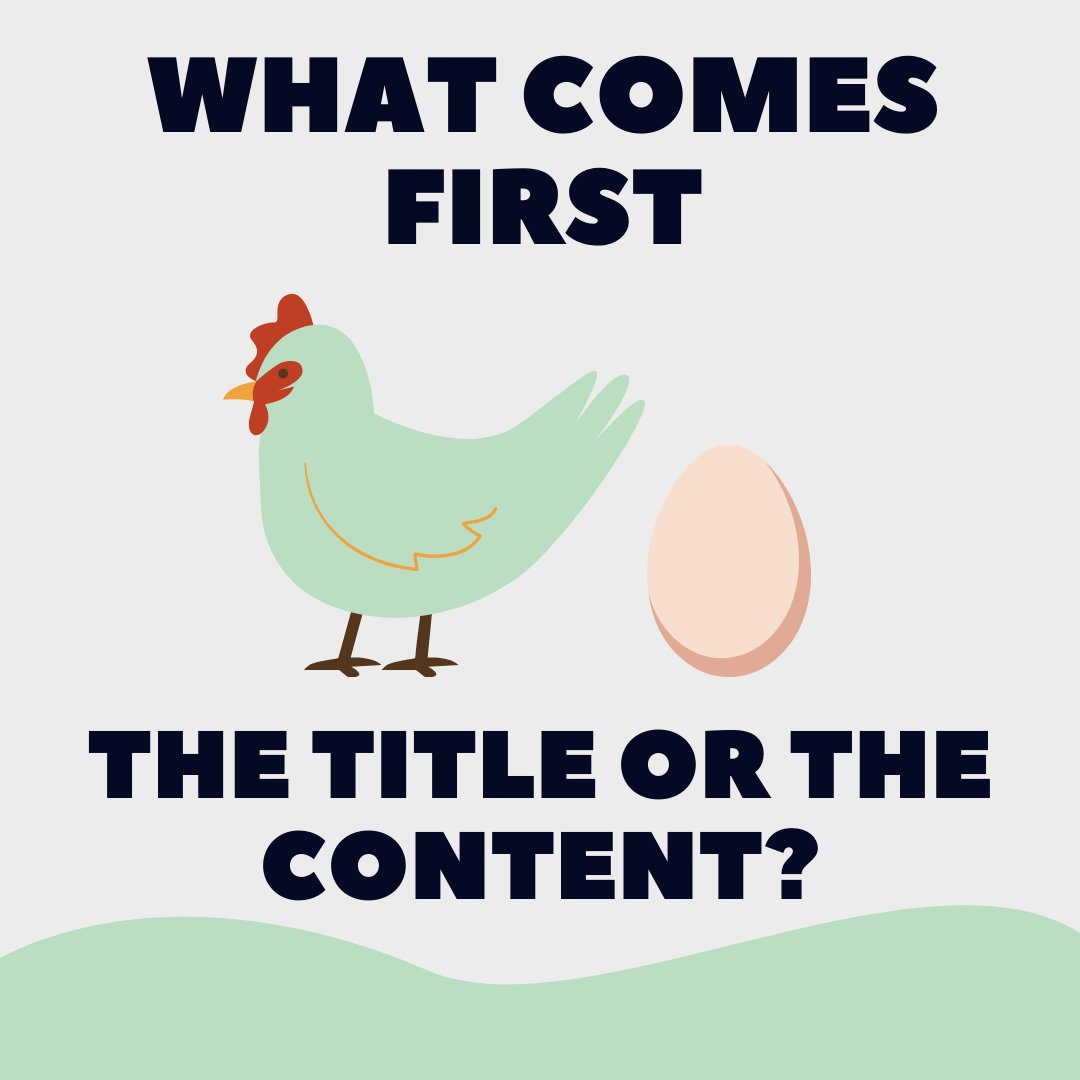 📝 Headlines and titles are often the starting point or ending point of a content writer's creative process. 

🤔 Which side are you on?

#ContentWriters #ContentMarketing #ContentMarketingTips