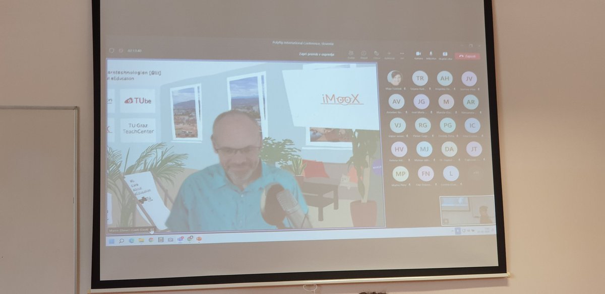 technischemech's tweet photo. @mebner talking about "How to teach with MOOCs" at Int. Conference within #polyflip #mooc #oer @tugraz @llt_tugraz https://t.co/c6GyypONQG