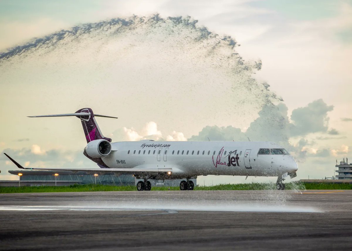 flyvaluejet's tweet photo. ValueJet Receives First Two Aircraft, Prepares for Demo Flight.
Finally!!! We have received our first two purchased aircraft and now preparing for the mandatory demo flights towards receiving AOC. ✈️✈️✈️
#flyvaluejet #avgeek #flyforvalue #crj900 #sheishome https://t.co/b7O9FuP5BF
