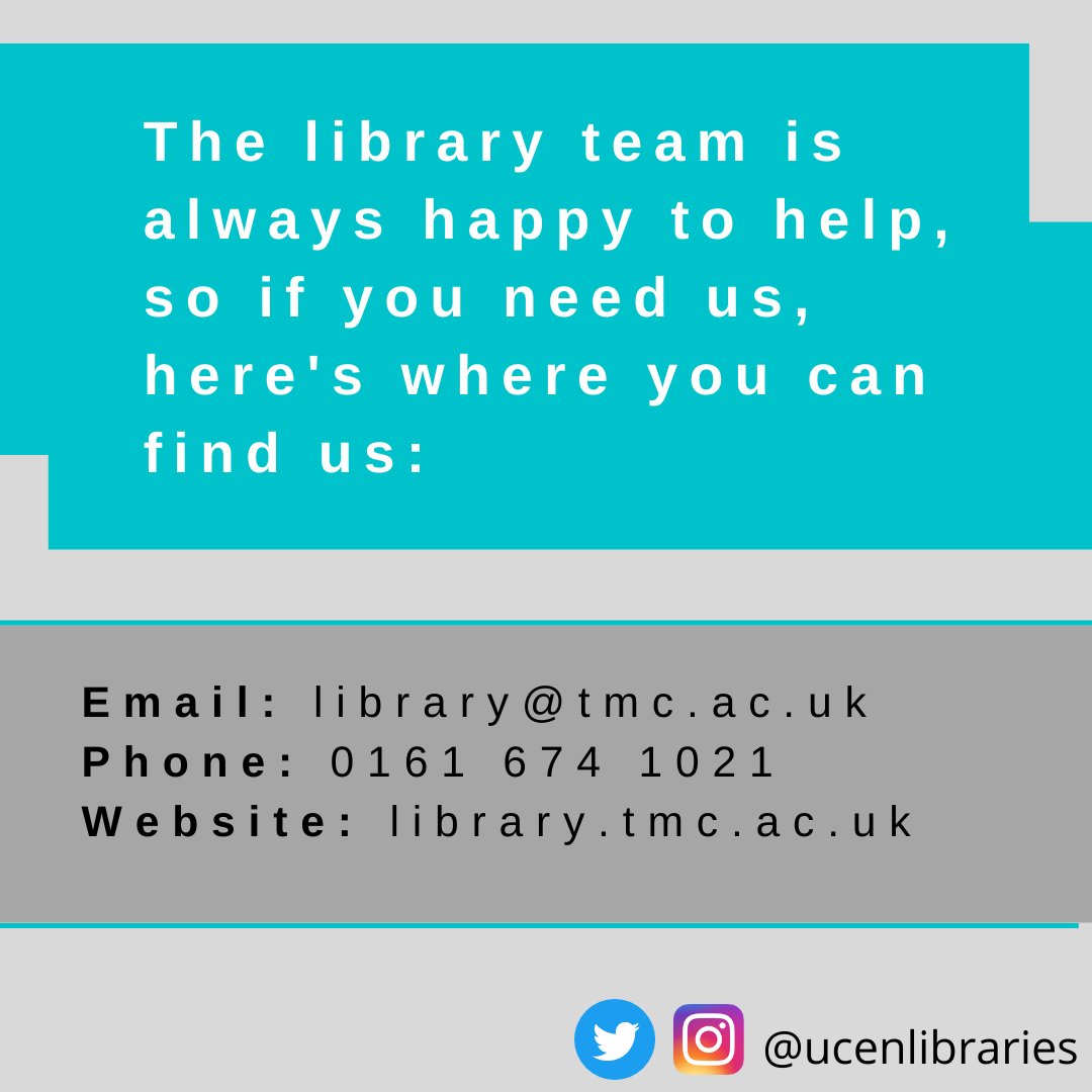 UCEN Manchester Libraries tweet media