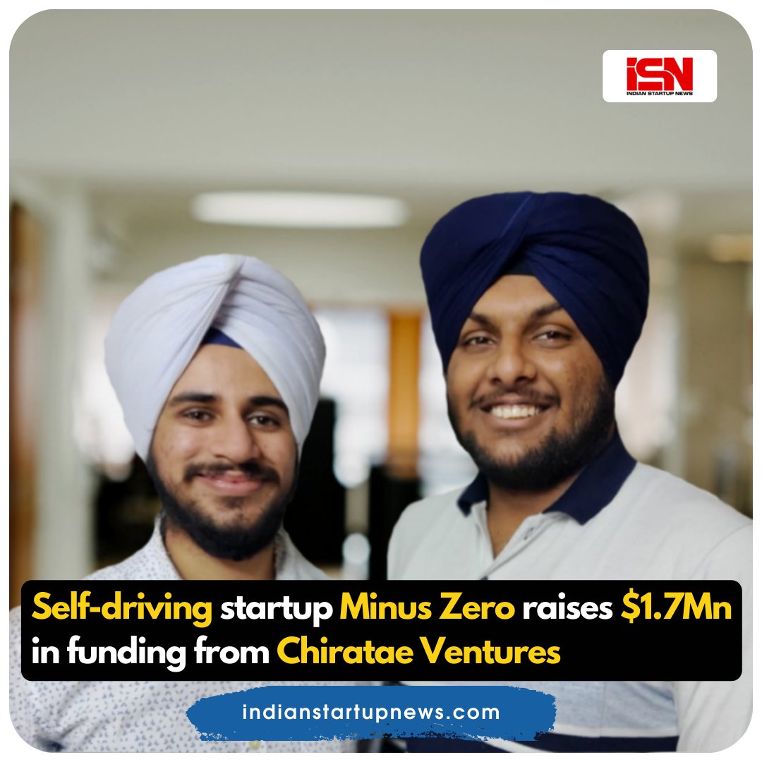 indstartupnews's tweet photo. Bengaluru-based self-driving startup Minus Zero has raised $1.7 million in a funding round led by Chiratae Ventures.

#funding #startuo #selfdriving #technology @minuszeroindia @ChirataeVC https://t.co/MxpEwmJWGn
