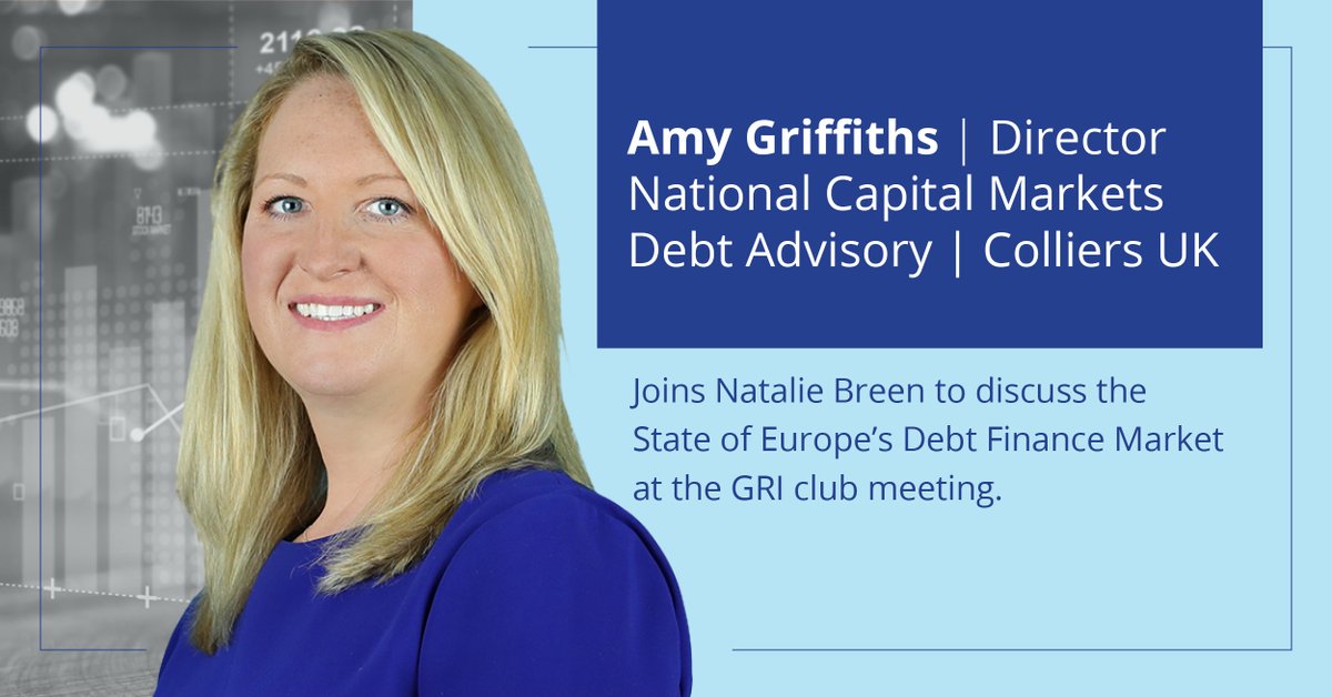 Colliers_UK's tweet photo. Amy Griffiths, Director in our #DebtAdvisory team, joins Natalie Breen of @SanneGroup at tomorrow's @gri_club meeting to discuss the state of European #debtfinance markets. 💡

View session ➡️ https://t.co/b1VvUpE9tY

View our Debt Advisory services ➡️ https://t.co/7HClI8yots https://t.co/3UIqX3FJaw
