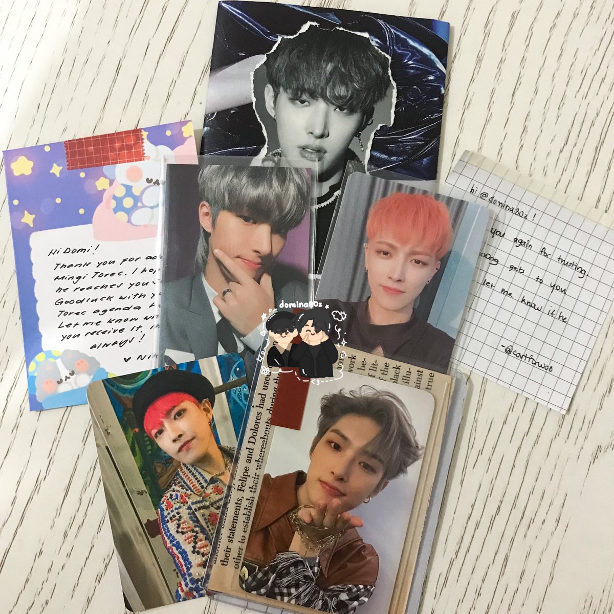 domina80z's tweet photo. κ° unboxed κ± #domi_mail π
thank you so much for packing these photcards well they came home safely!!! π₯°β₯οΈ
t. @cartforwoo
@akirawons | #akimail
@hyunihaecart | #proofs_hyunihaecart
@soulfullymingi | #1007feedbacks
@jnchwe_cart | #jnchwe_budols https://t.co/n56JKq9Cxn