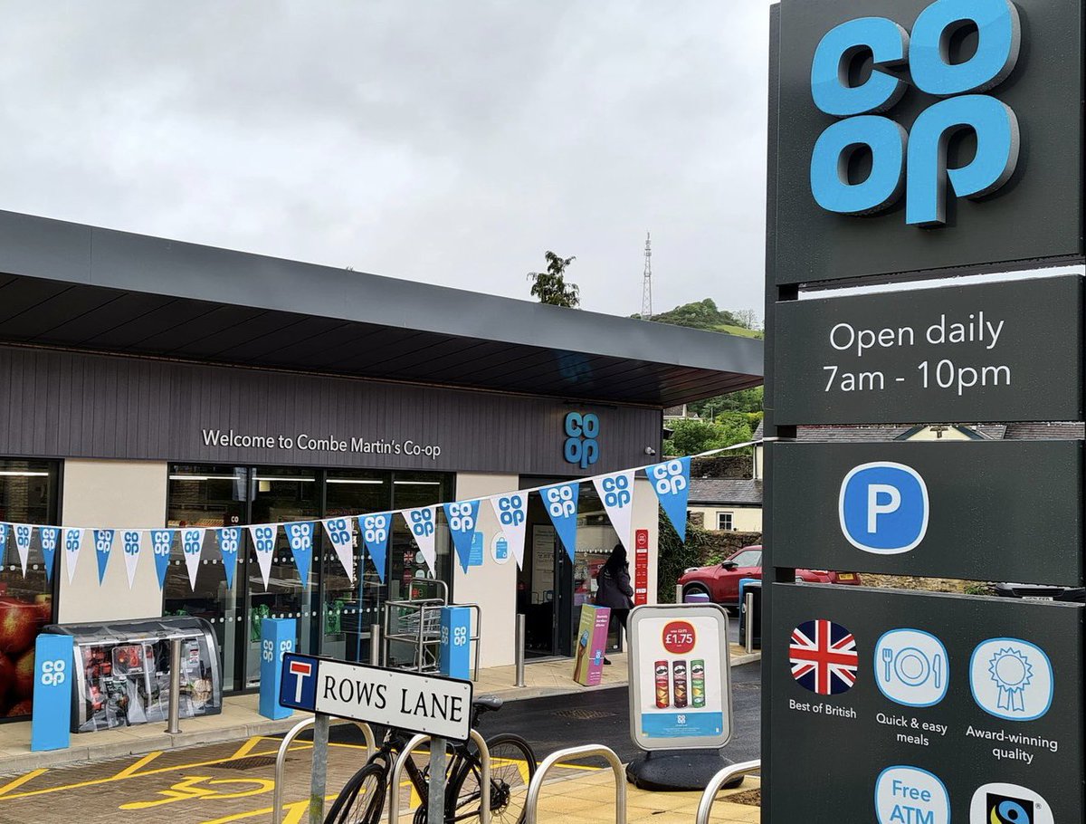 ForumContracts's tweet photo. Forum are pleased to announce the completion of our latest project for @CoopFranchise, situated within the seaside town of Combe Martin, Devon. 

Previously sitting as a car garage, the transformation included external alterations, as well as the complete fit-out of the store. https://t.co/tUJdJPgu25
