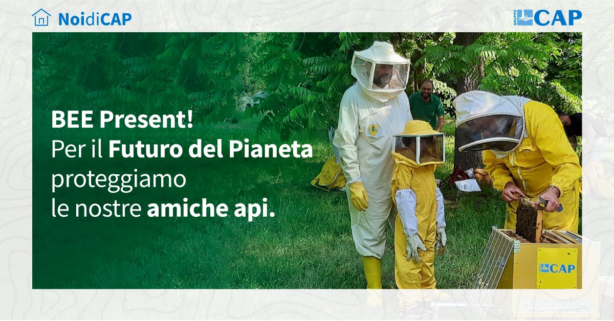 gruppocap's tweet photo. Grazie al progetto #BEEPresent, #NoidiCAP abbiamo fatto visita alle api che abitano il depuratore di Bresso Niguarda. Conoscerle e scoprire il loro mondo è il primo passo per tutelare la #biodiversità e proteggere il Pianeta. Un grazie speciale ad @Apicolturaurba1 https://t.co/xFkg2vh5NE