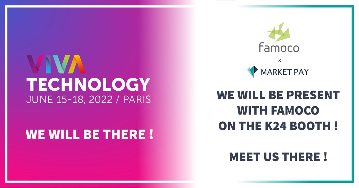 Meet us at <a href="/VivaTech/">Viva Technology</a> from June 15 to 18!

We will be present on the <a href="/famoco/">Famoco</a> booth: K24.
Meet us there and discover more about our solutions and how we can help you boost your sales with innovative, simple and reliable payment methods!

#fintech #payments #innovation
