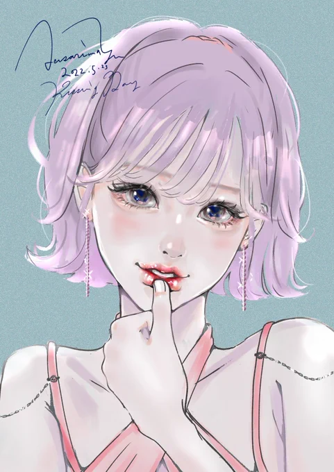 「する?」  #キスの日 #illustration