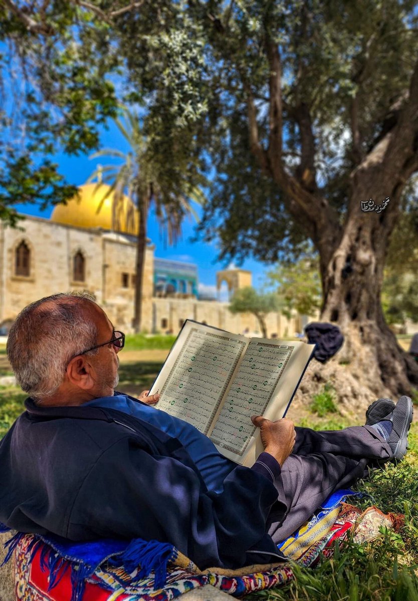 "حُبُّ المحِبّ، ونصْرُ المُعِدّ، وغايةُ المُبتغى والمُنَال"..  فلسطيني يتلو القرآن الكريم في ساحات المسجد الأقصى المبارك
اللهم بيت المقدس وهواء بيت المقدس وصلاة في بيت المقدس 

اللهم لا تحرمنا 😭