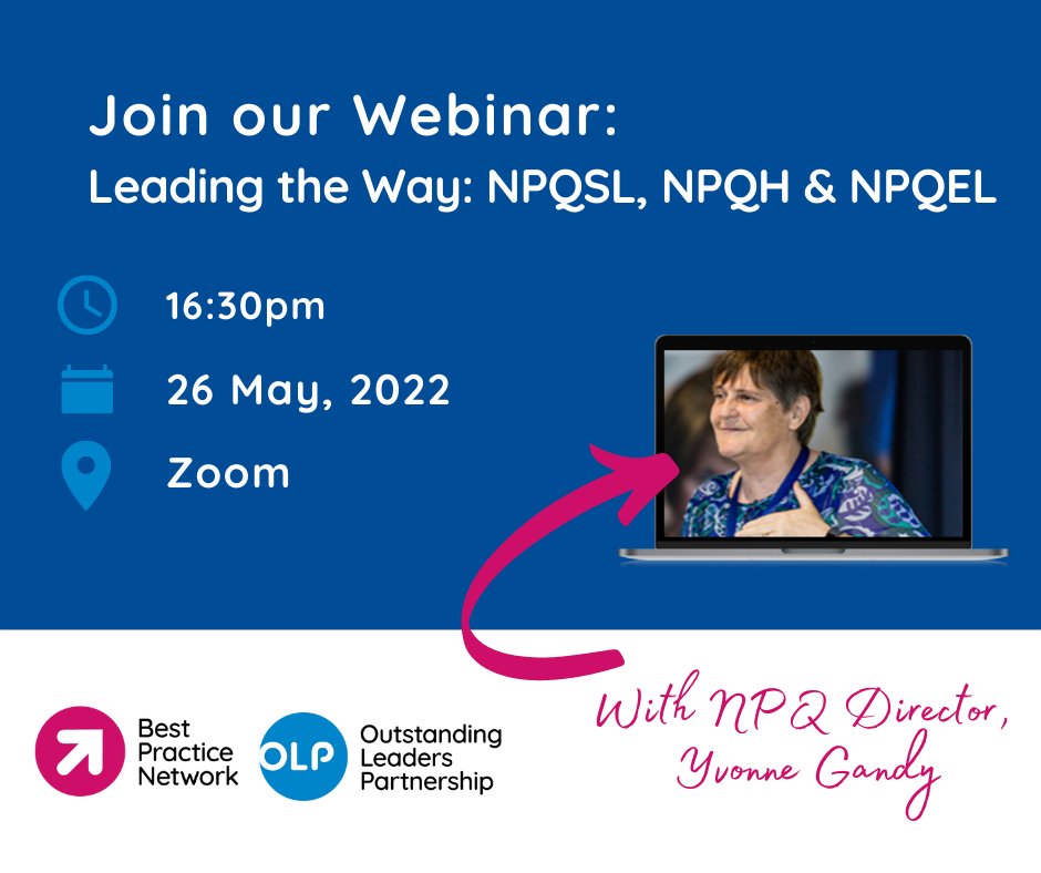 outstandingldrs's tweet photo. Webinar Announcement 💻
Our upcoming webinar hosted by NPQ Director, Yvonne Gandy will give you everything you need to know about our exciting Leadership NPQ courses.
Sign up now https://t.co/5CdyG1CHZb https://t.co/R1Ij1fxjj8