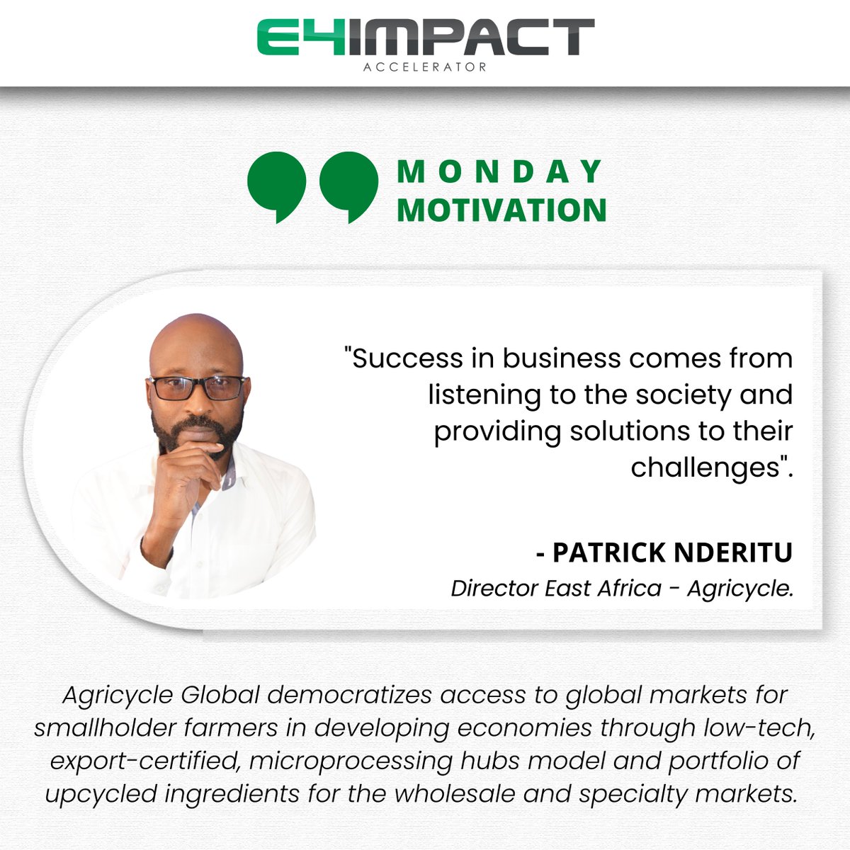 E4ImpactAfrica's tweet photo. Agricycle democratizes access to global markets for smallholder farmers in through low-tech, export-certified, microprocessing hubs model &amp; portfolio of upcycled ingredients for the wholesale &amp; specialty markets.

#Agricycleglobal #Agricircularity #CircularEconomy #Nairobi #Kenya https://t.co/UqzI8bXEtu