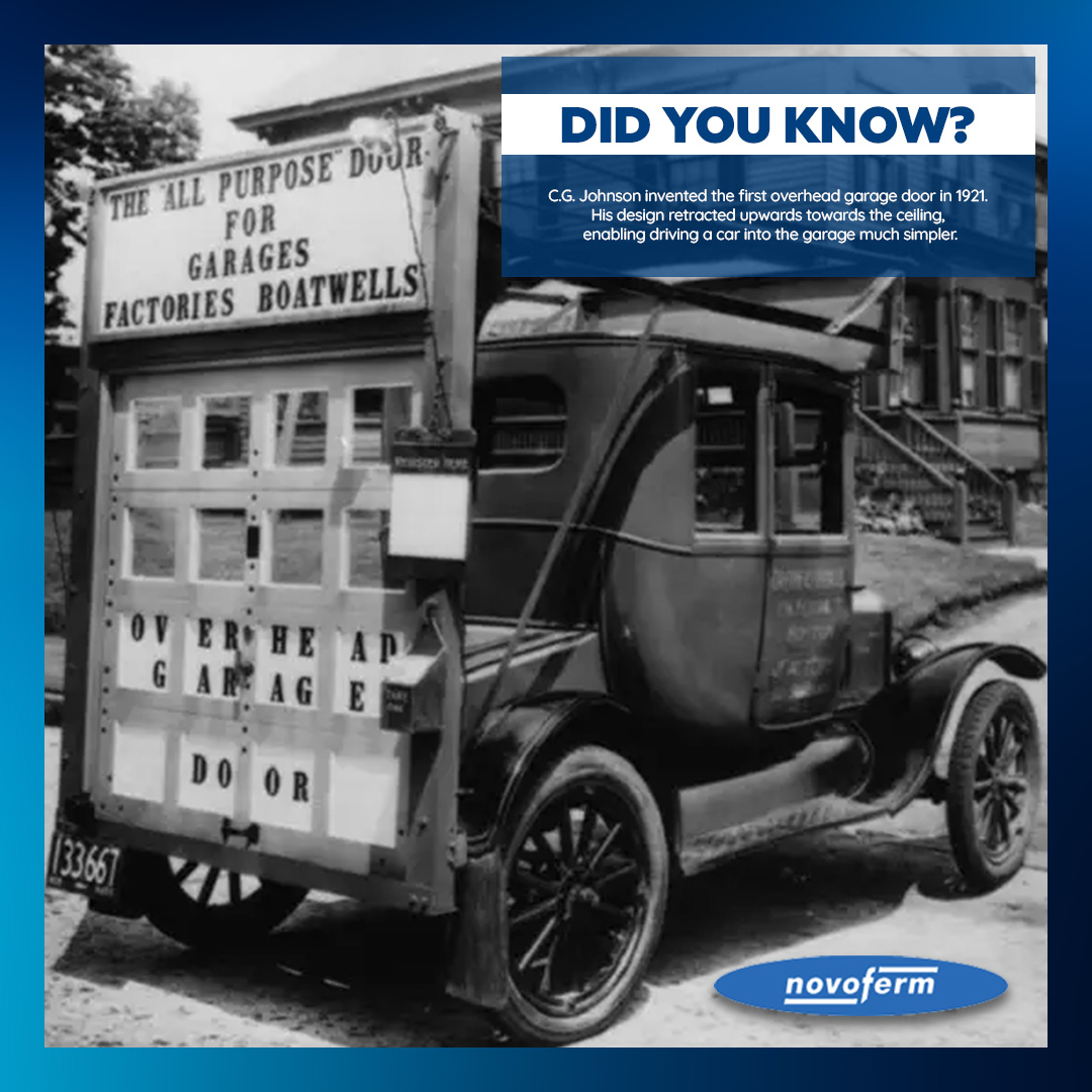 Upon observing that some customers were experiencing difficulties opening their garage doors, C.G. Johnson designed the electric garage door opener in 1926.
​
​Find out more about the garage doors we offer on novoferm.co.uk
​
​#Novoferm #GarageDoors #Garage #DidyouKnow