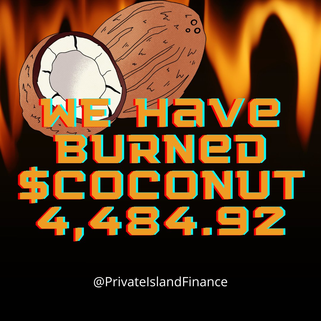 🌴Hello Island Boys🏖️
-Genesis Pools LIVE✅
-WE have burned $COCONUT 4,484.92 🥥
ftmscan.com/tx/0xe8a2360a4…

#DEfi #FTM #COCONUT #TOMB #Genesis #Pools #BOO #tombfork #LIVE #Rewards