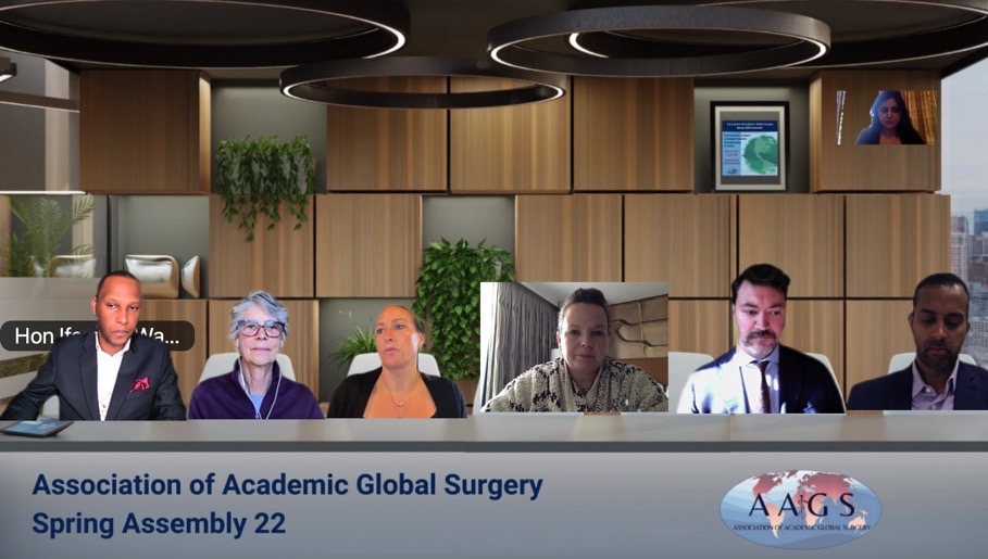 aaglobalsurgery's tweet photo. Panelists @cjuillard @abebesurg @drcdevries @DrIfereimishare share experiences and pearls from successful past collaboration as they discuss Collaborations for Surgical Systems Strengthening!
@jadeNunez @jaykrishnas @KristinLongMD
#GlobalSurgery #AAGSSA22 https://t.co/tmj4jTI92b