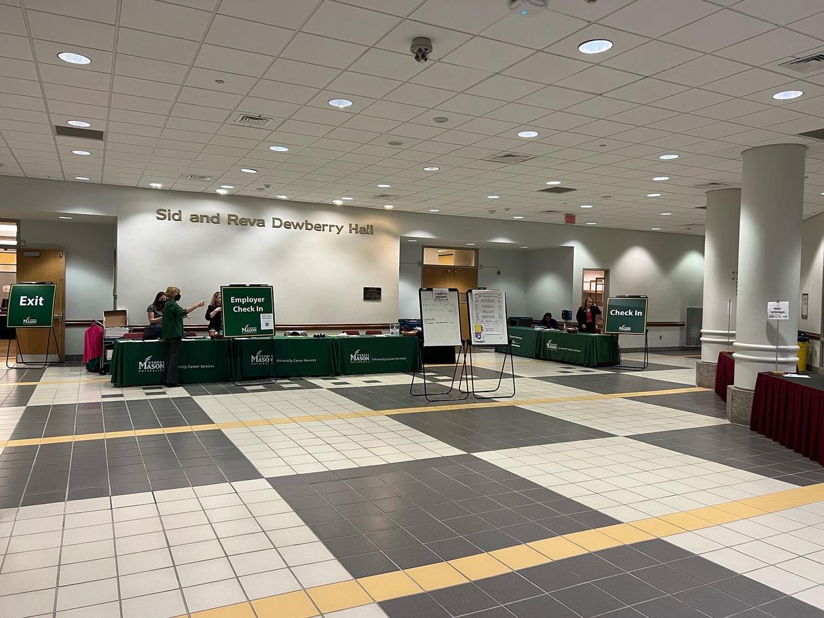 Mason students, recent graduates, and alum: stop by Dewberry Hall to engage with over 100 employers who are still looking to hire! Doors open at 1:00pm today! “Just in Time” 😉 for the summer! #BringYourResume #CareerFair #careerdevelopment #jobs #internships <a href="/GeorgeMasonU/">George Mason University</a>