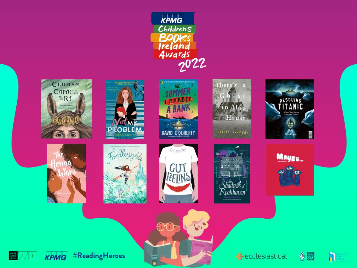 KidsBooksIrel's tweet photo. We're less than 24 hours away from revealing the winners of the KPMG Children's Books Ireland Awards 2022! 

There's a limited number of tickets left for our  @ILFDublin ceremony, or you can register to watch along at home. Tickets at the link below!

🔗 https://t.co/RNsEydfT0n https://t.co/CuYv4ZPeSd