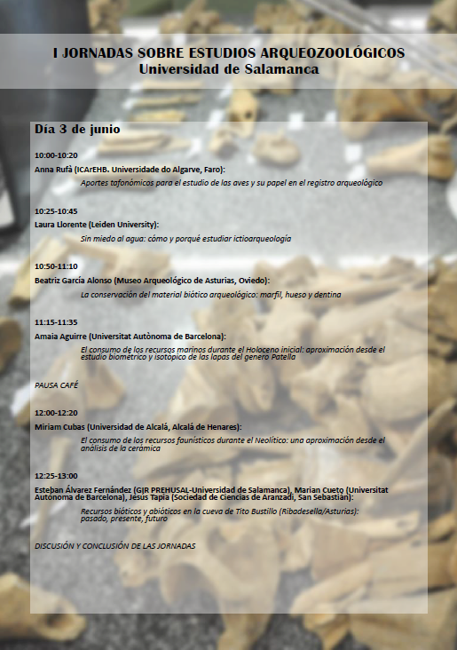 arb_rufi's tweet photo. En el marco del proyecto #PaleontheMove, el próximo 2 y 3 de junio tengo el placer de participar en las "I Jornadas sobre estudios Arqueozoológicos" en la @usal y organizadas por @prehusal #Icannotwait #workinprogress #birdtaphonomy @ICArEHB @UAlg https://t.co/yOO6bXq7MF