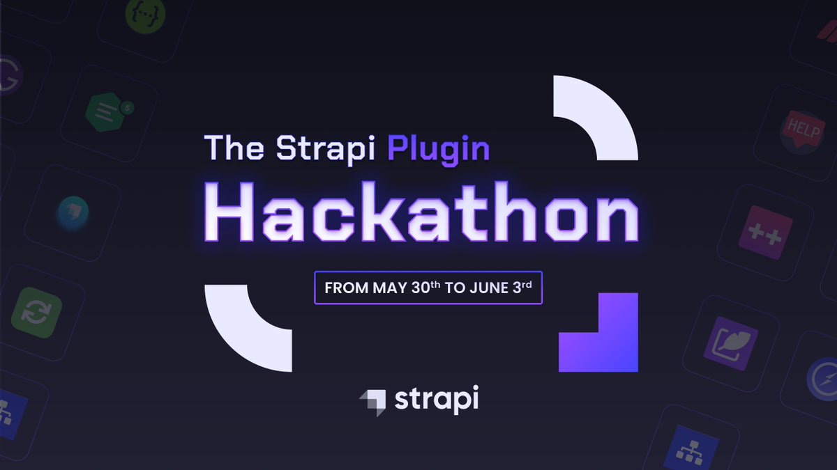 strapijs's tweet photo. Yes, the first-ever Strapi Hackaton is coming: #StrapiPluginWeek! ๐ฅ
A week to celebrate plugin creators and show the power of Strapi plugins with sessions, workshops & hangouts!
๐ Find out how to participate, prizes, resources, and more!
https://t.co/w9tojrbg2G https://t.co/7pxvpUjrGt